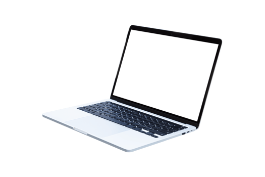 Laptop computer or notebook with blank screen png