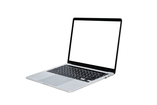 Laptop computer or notebook with blank screen png