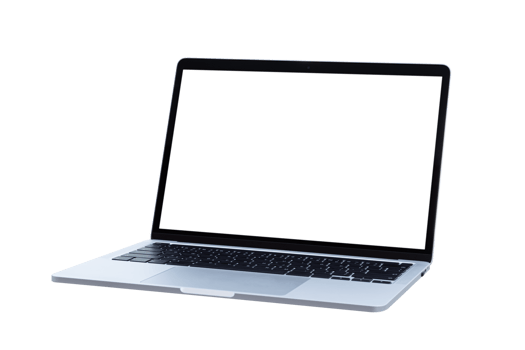 Laptop computer or notebook with blank screen png