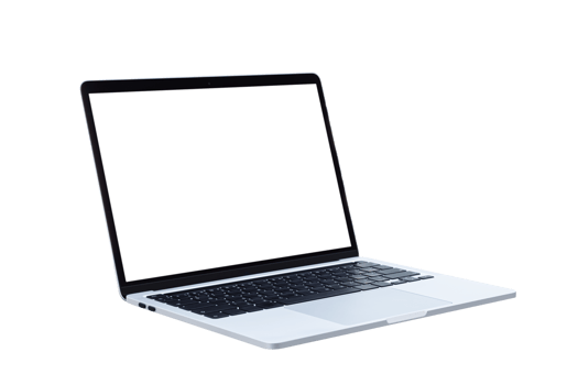 Laptop computer or notebook with blank screen png