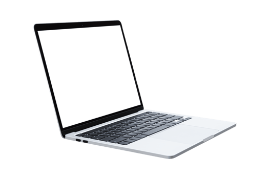 Laptop computer or notebook with blank screen png