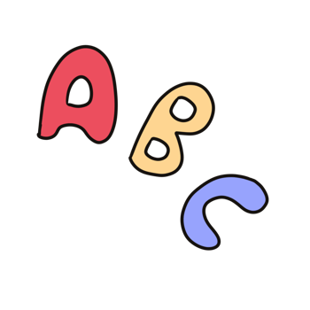 colorful alphabet element png