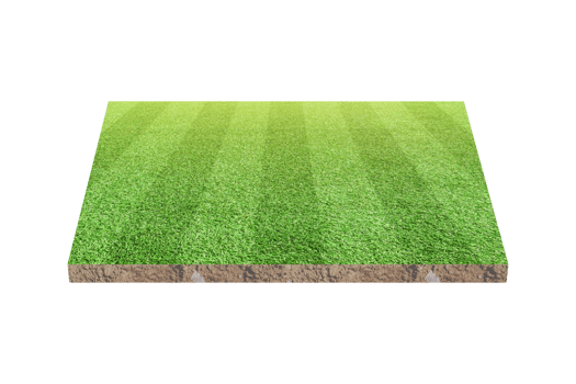 Green grass soccer or football field isolated png