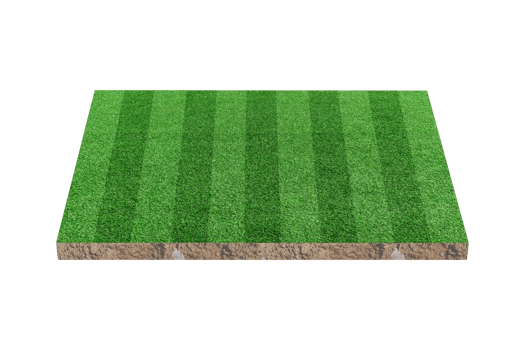 Green grass soccer or football field isolated png