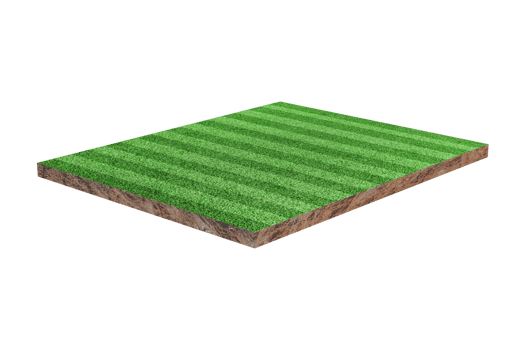 Green grass soccer or football field isolated png