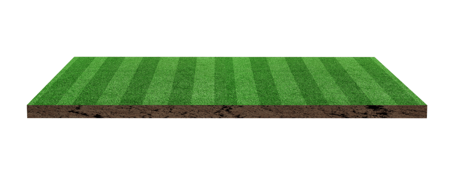 Green grass soccer or football field isolated png