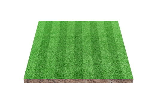 Green grass soccer or football field isolated png