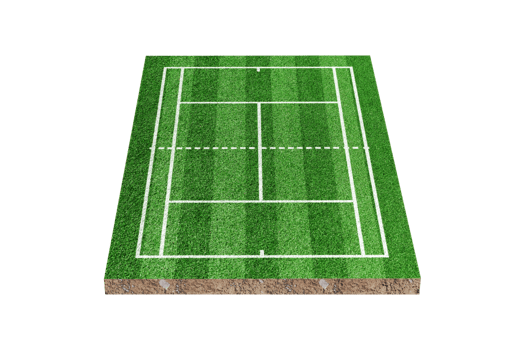 Green grass Tennis court isolated png