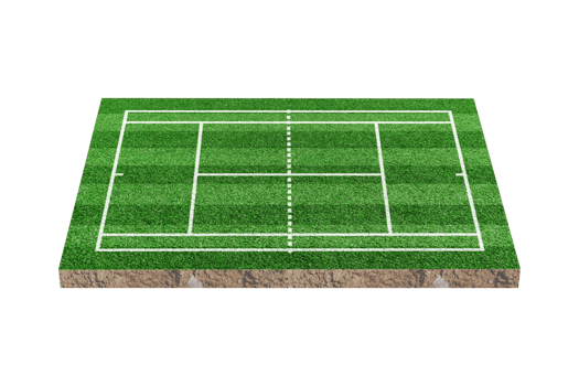 Green grass Tennis court isolated png
