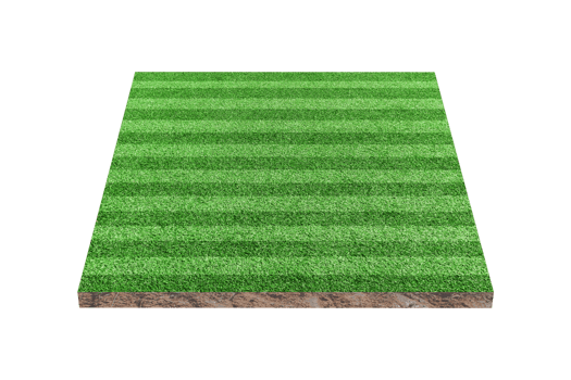 Green grass soccer or football field isolated png