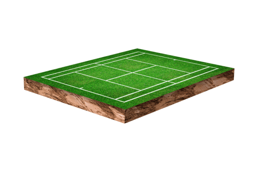 Green grass Tennis court isolated png