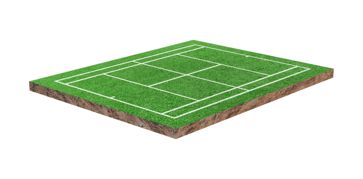 Green grass Tennis court isolated png