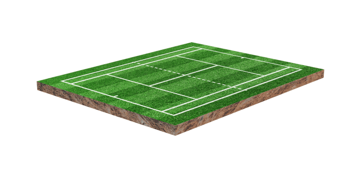 Green grass Tennis court isolated png