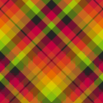Seamless pattern in great festive bright pink, red, yellow, green, orange and black  colors for plaid, fabric, textile, clothes, tablecloth and other things. Vector image. 2