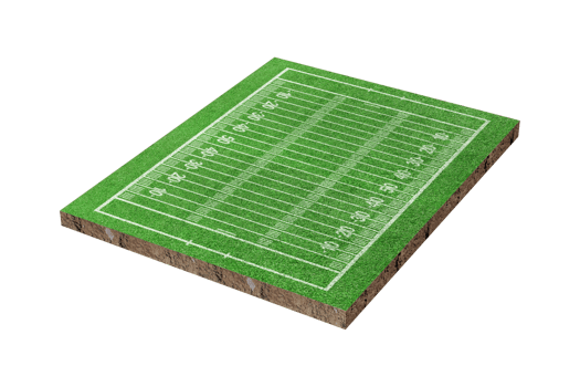 American soccer field with line pattern isolated png