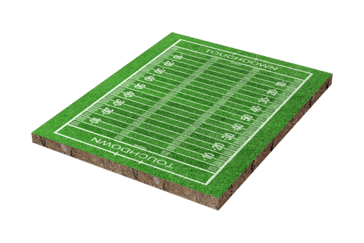American soccer field with line pattern isolated png