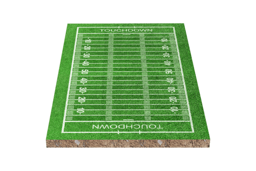 American soccer field with line pattern isolated png