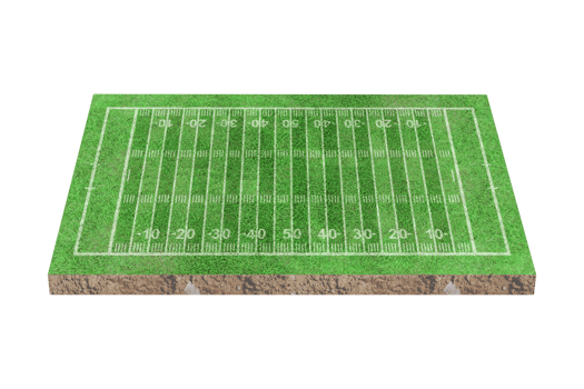 American soccer field with line pattern isolated png