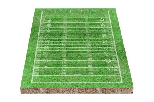 American soccer field with line pattern isolated png