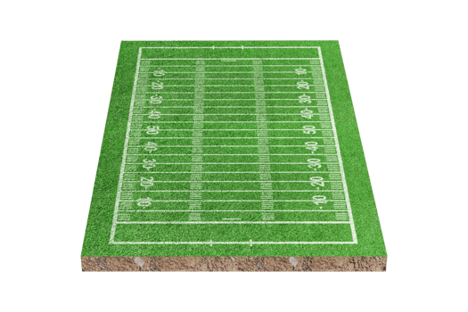American soccer field with line pattern isolated png