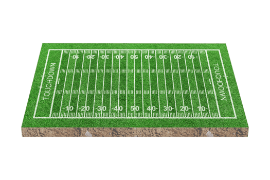 American soccer field with line pattern isolated png