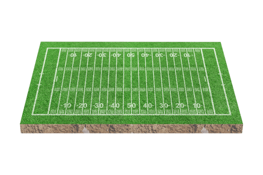 American soccer field with line pattern isolated png