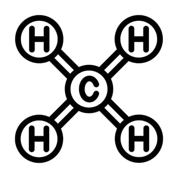 Methane Icon Design vector