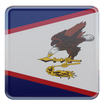 American Samoa 3d textured glossy square flag png
