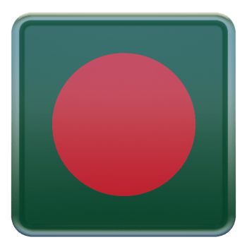 Bangladesh 3d textured glossy square flag png