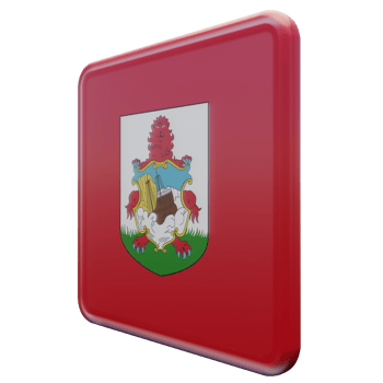 Bermuda Right View 3d textured glossy square flag png
