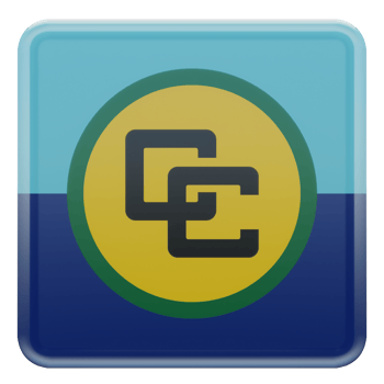 Caribbean Community 3d textured glossy square flag png