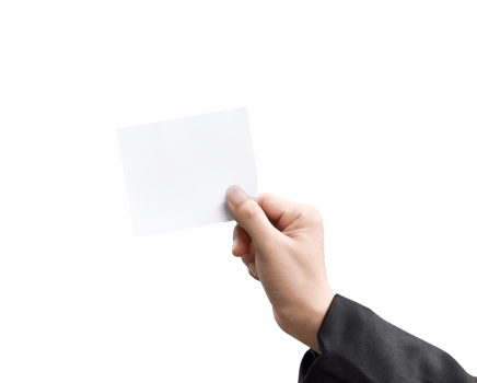 Hand holding white paper isolated. dicut photos png