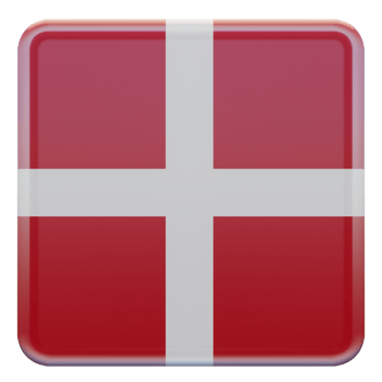 Denmark 3d textured glossy square flag png