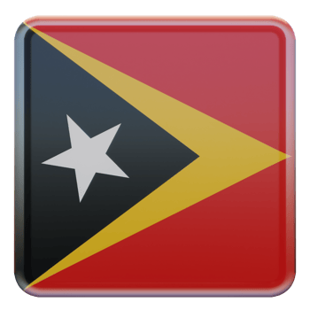 East Timor 3d textured glossy square flag png