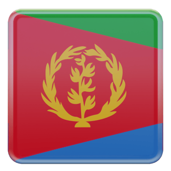 Eritrea 3d textured glossy square flag png
