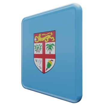 Fiji Right View 3d textured glossy square flag png