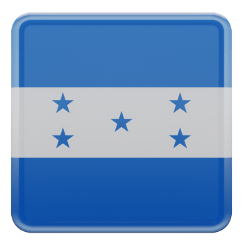 Honduras 3d textured glossy square flag png