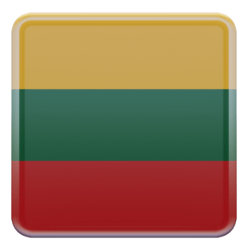 Lithuania 3d textured glossy square flag png
