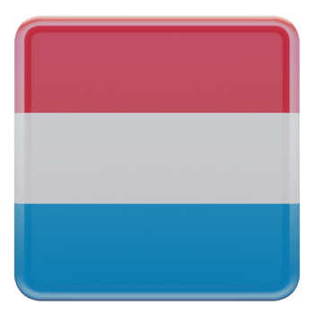 Luxembourg 3d textured glossy square flag png
