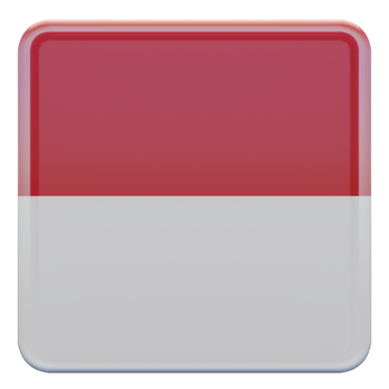 Monaco 3d textured glossy square flag png