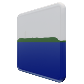 Navassa Island Right View 3d textured glossy square flag png