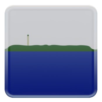Navassa Island 3d textured glossy square flag png
