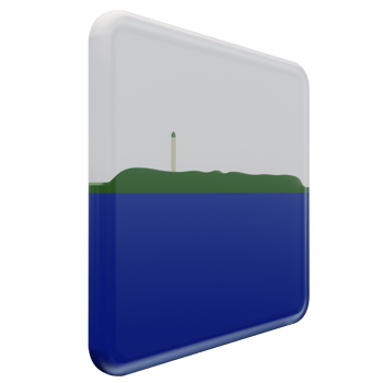 Navassa Island Left View 3d textured glossy square flag png