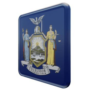 New York Right View 3d textured glossy square flag png