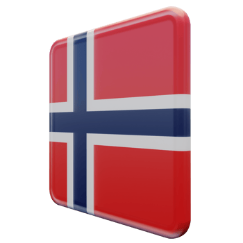 Norway Right View 3d textured glossy square flag png