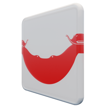 Rapa Nui Chile Right View 3d textured glossy square flag png