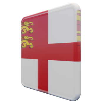 Sark Right View 3d textured glossy square flag png