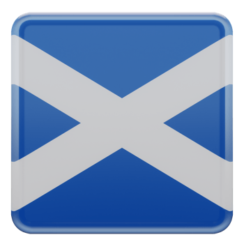 Scotland 3d textured glossy square flag png
