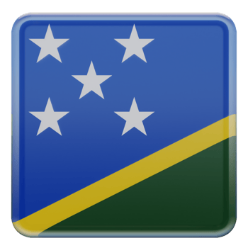 Solomon Islands 3d textured glossy square flag png