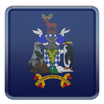 South Georgia and the South Sandwich Islands 3d textured glossy square flag png